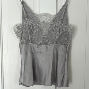 Fleur du Mal Silk Silver Camisole Top